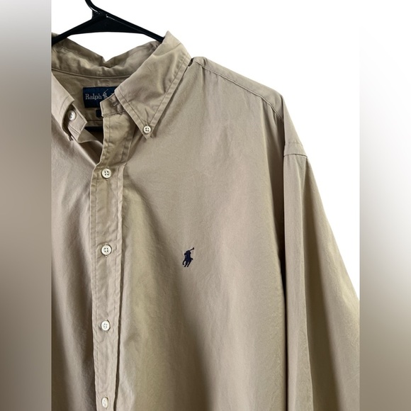Ralph Lauren tan Blake long sleeve button down shirt - Picture 4 of 5